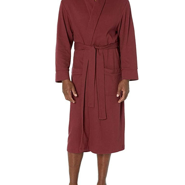 Amazon Essentials Men's Lightweight Waffle Robe (Available in Big & Tall)