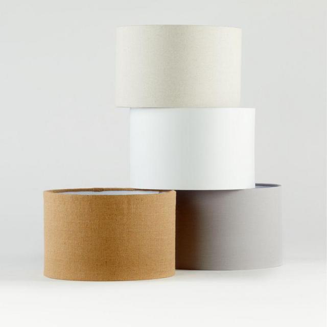 Natural LINEN Drum Shade