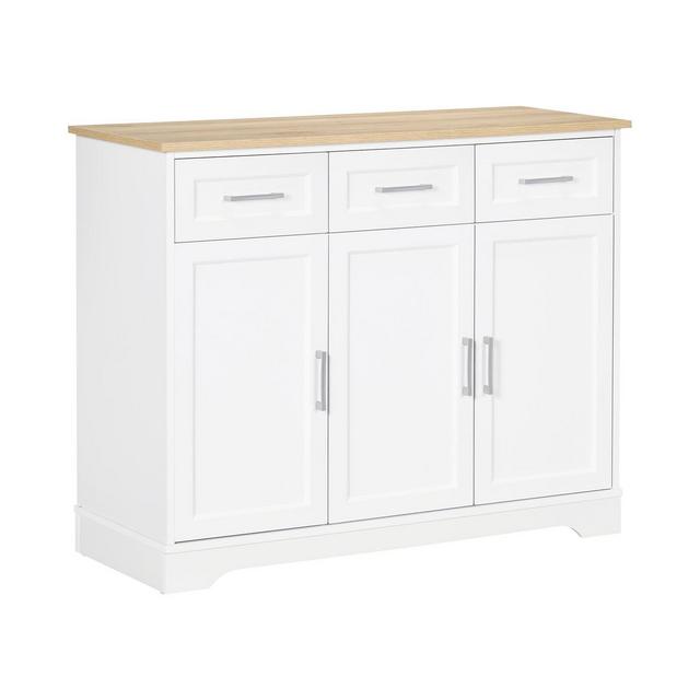 HOMCOM Kitchen Sideboard Buffet Cabinet with Storage, Kitchen Island