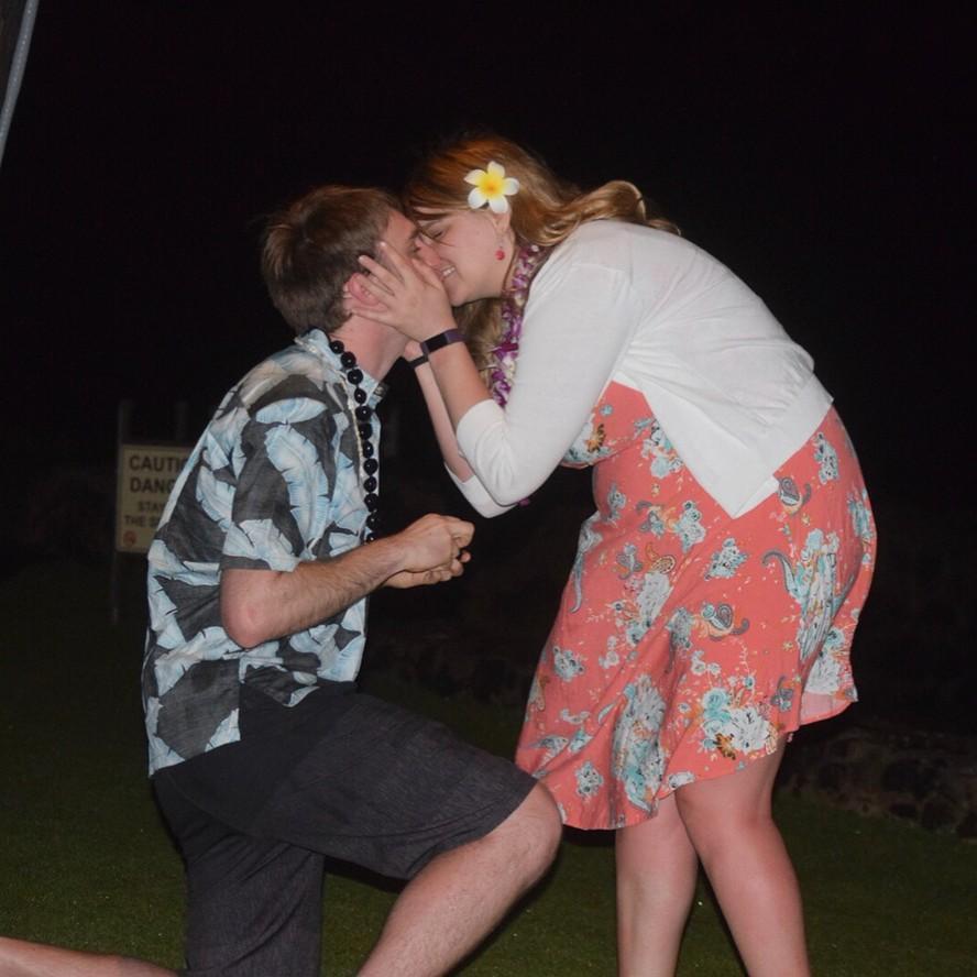 The moment he asked and she said yes!