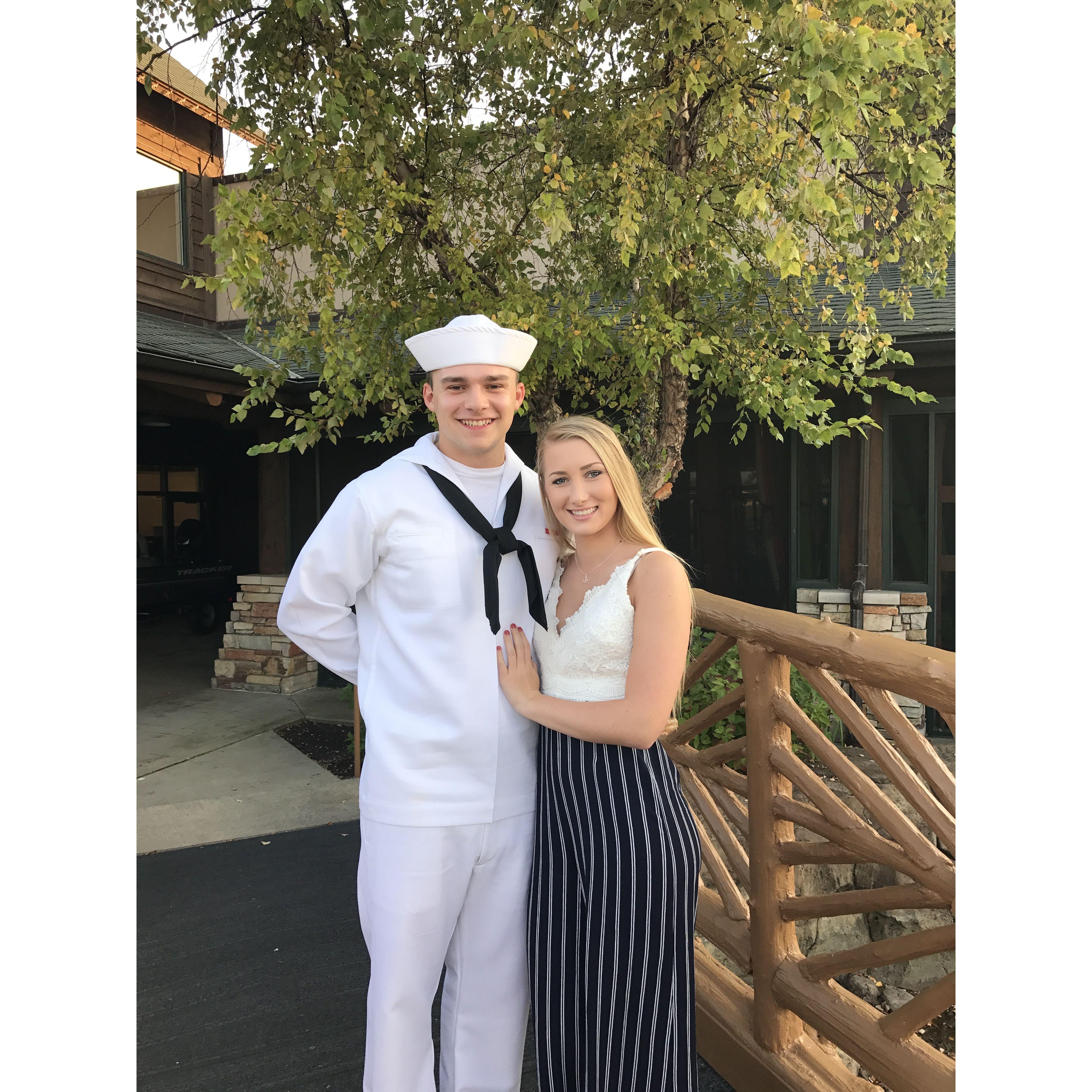 Gage left for Bootcamp July 24, 2017. This was at his graduation on September 15th, 2017.