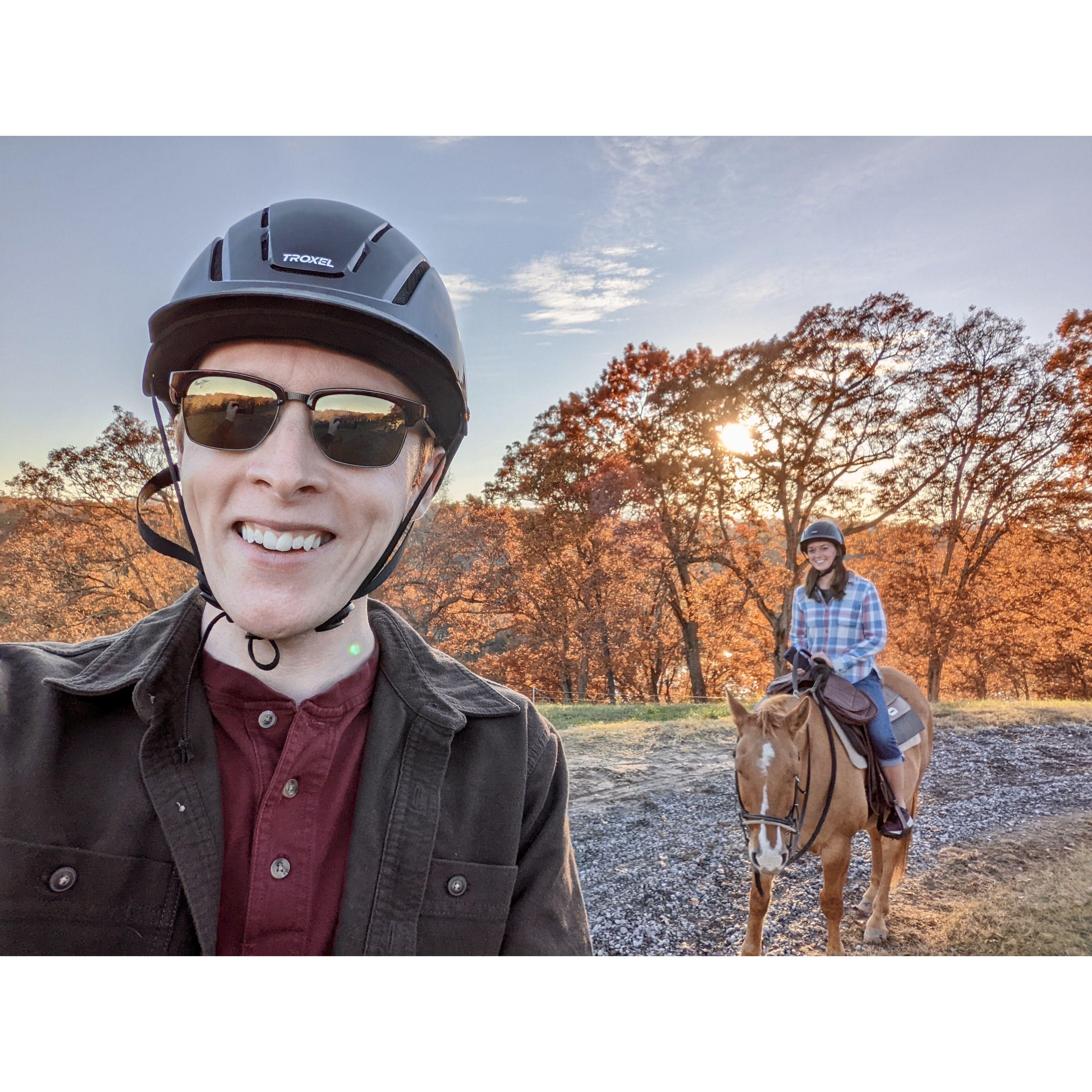 Horseback riding on the gloriously majestic Biltmore grounds - November 2021