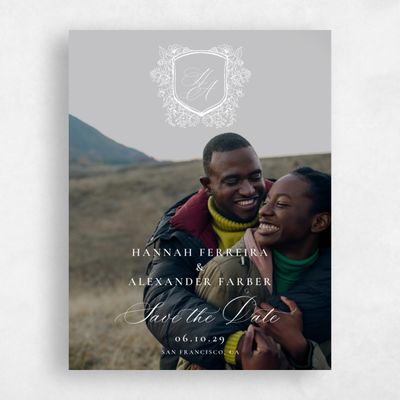 White Wedding Save the Date - Bella Photo