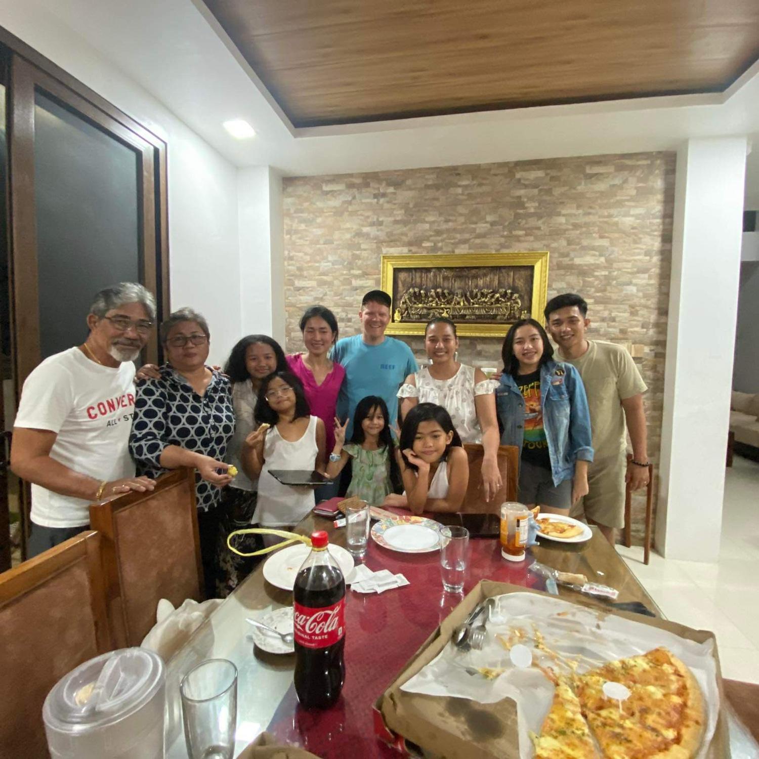 Pizza night at Maila's (Mitch's older sister) home