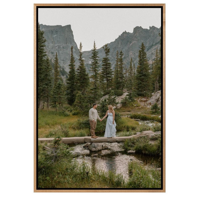 Smallwoods Framed Wrapped Canvas, 25”x17”, Almond Color