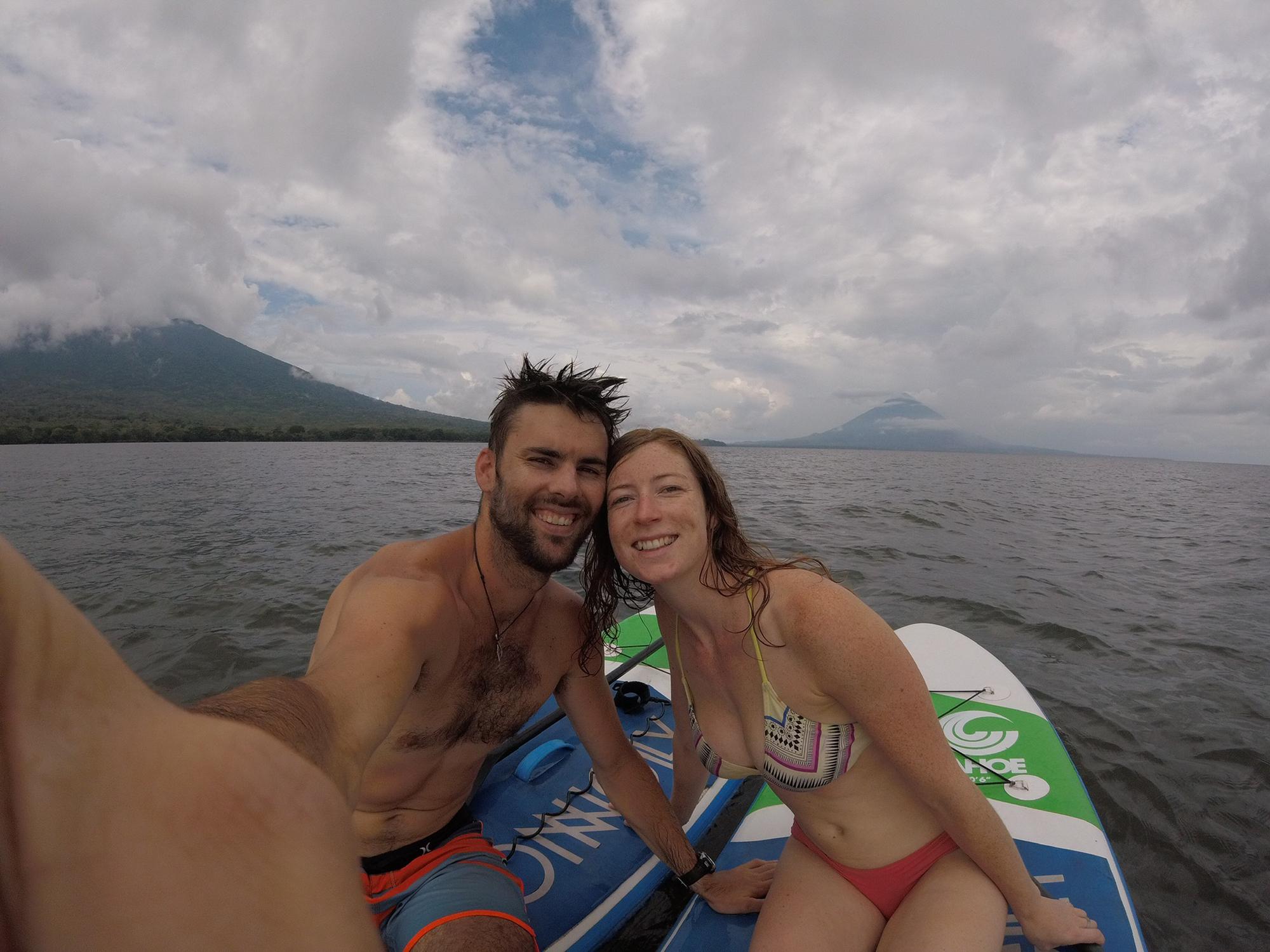 Paddle-boarding in Ometepe, Nicaragua