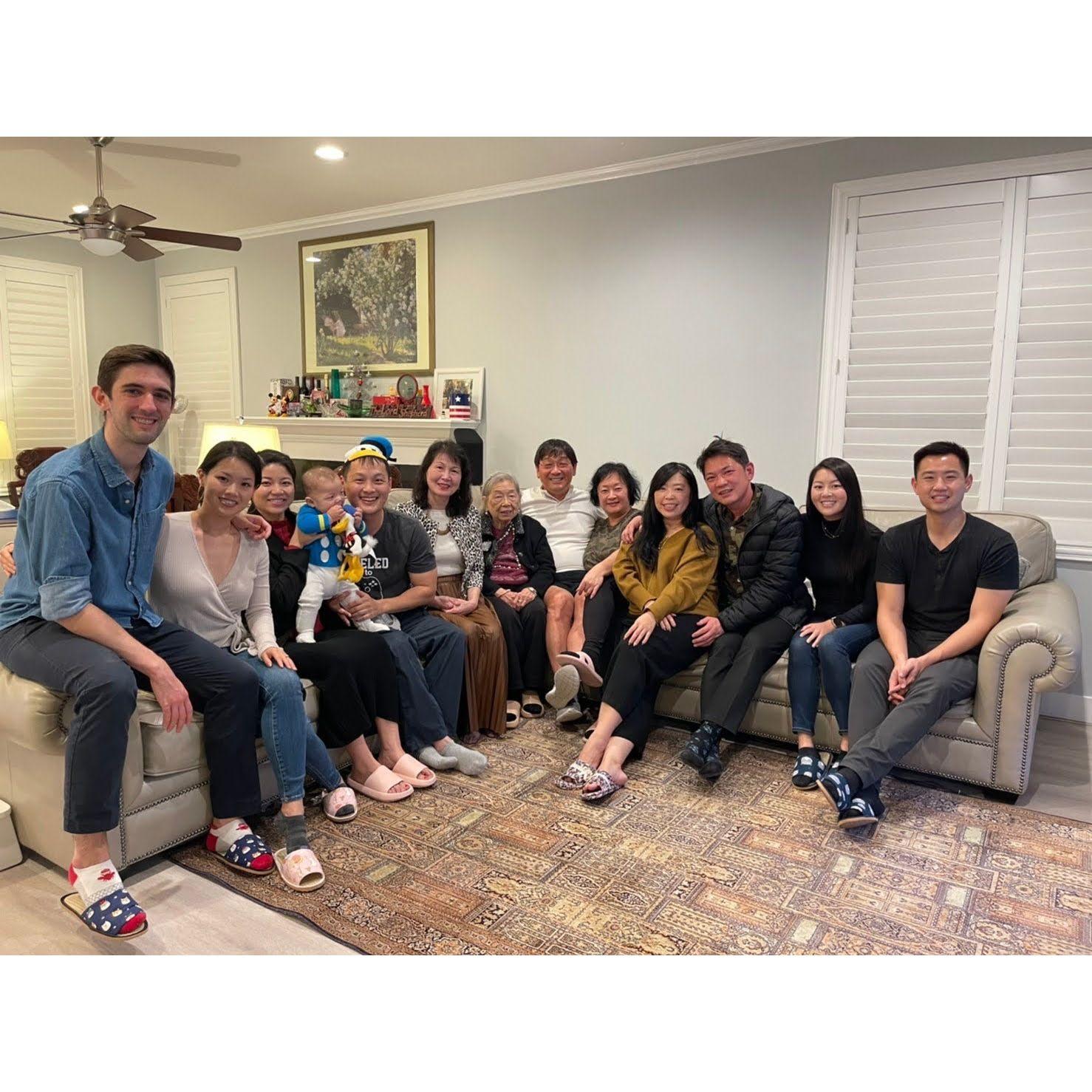 Of course, we wouldn't be where we are without the support of our amazing families! Here we are with Ping's extended family (including Baby Ari!) in Los Angeles.