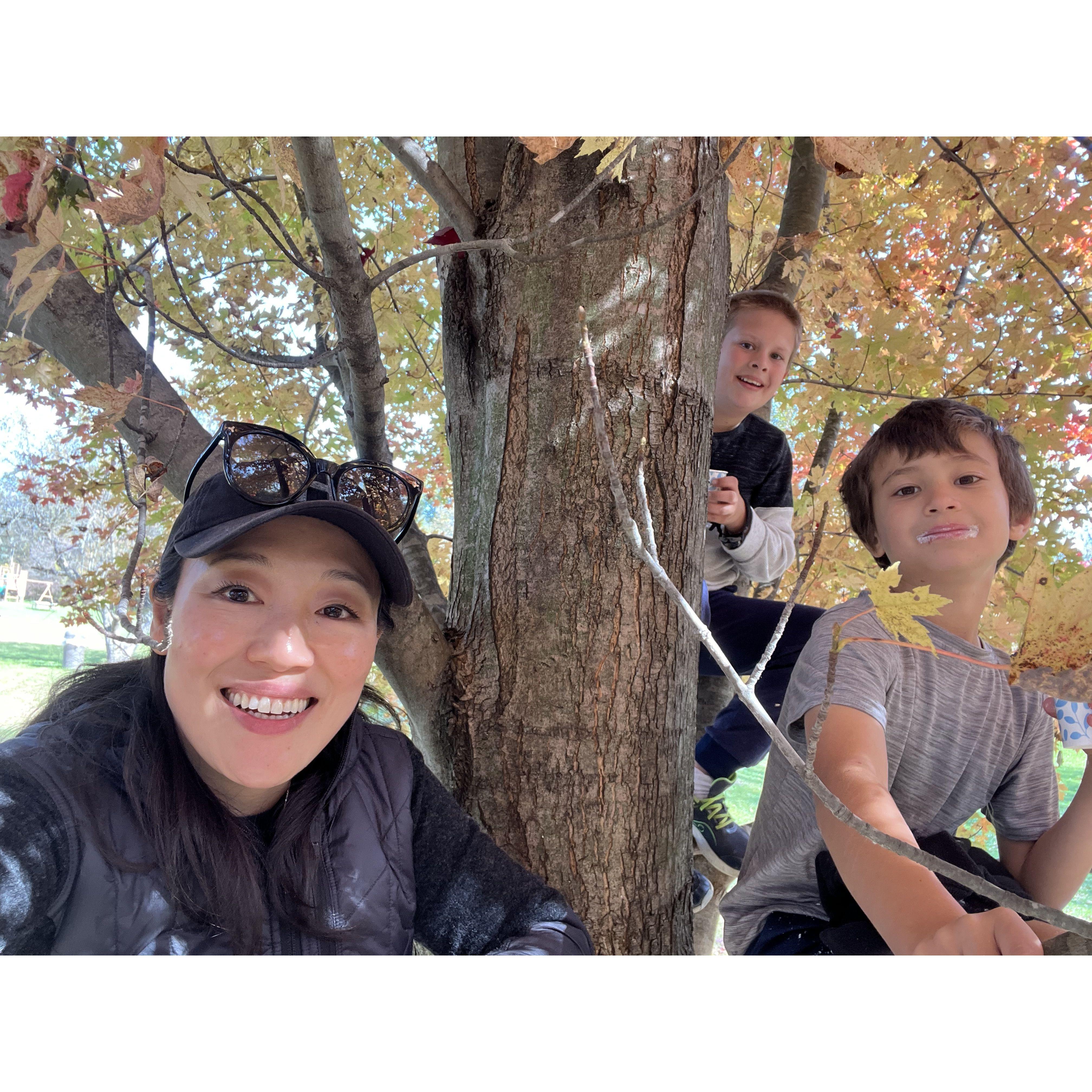 She discovered fellow tree climbers in his nephews!