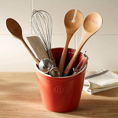Emile Henry 5.5-Inch Utensil Pot in Burgundy