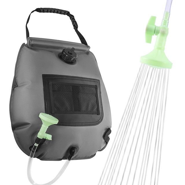 PAOOTICI Portable Shower, Camping Shower Bag with TPU Plastic, 5 Gallons/20L Solar Shower for Camping Beach Swimming Outdoor Traveling Hiking