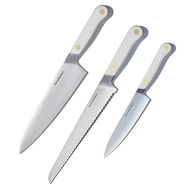 Hedley & Bennett Kitchen Knife Set - 3pc Ultra Sharp High Carbon Steel Kitchen Knives, Chef’s Knife, Bread Knife, & Utility Knife - Enoki