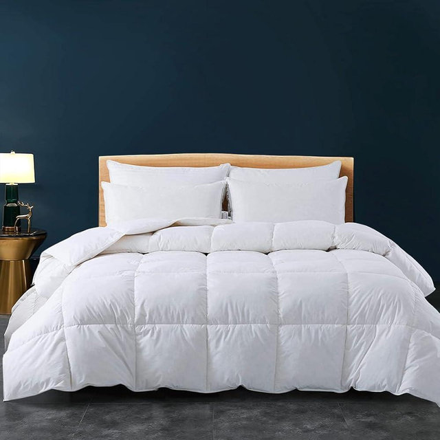 Cozynight California King Size Comforter-Down Alternative Comforters Duvet Insert with Corner Tabs-Breathable-Box Stitched Reversible Comforter (White, 102"x96")