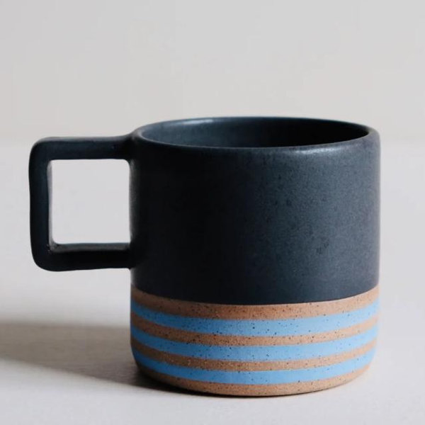 Wolf Mug, Blue Stripe
