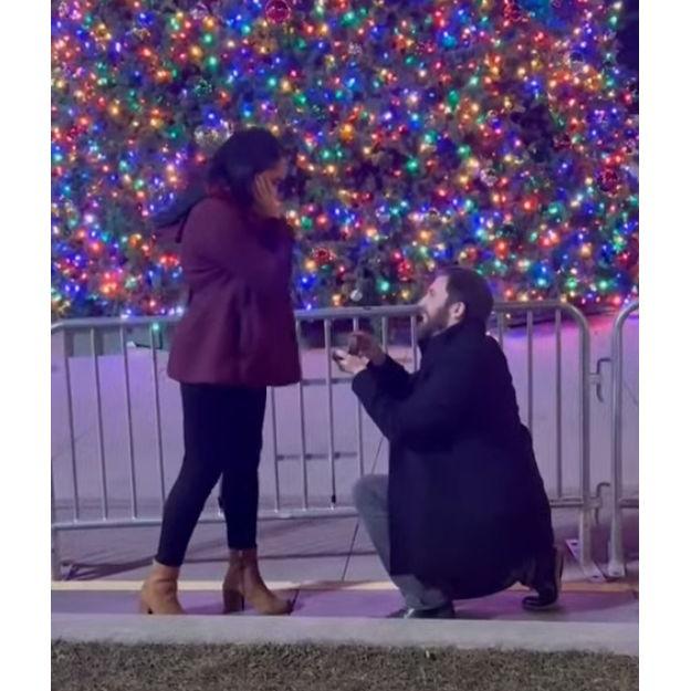 The moment Justin proposed in Syracuse, NY. And the rest is history! - 12.22.23