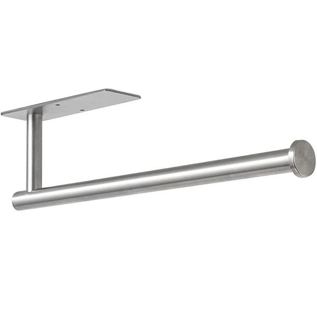 theaoo Under Cabinet Paper Towel Holder for Kitchen, Adhesive Paper Towel Roll Rack for Bathroom Towel, SUS304 Stainless Steel Wall Mount, Both Available for Adhesive and Screws