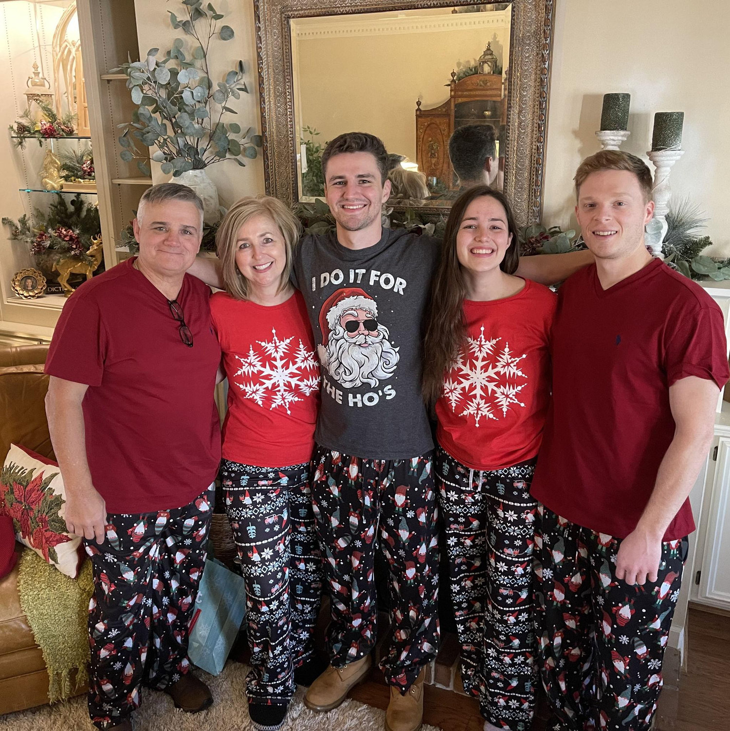 Matching PJ Christmas (our first year celebrating together)