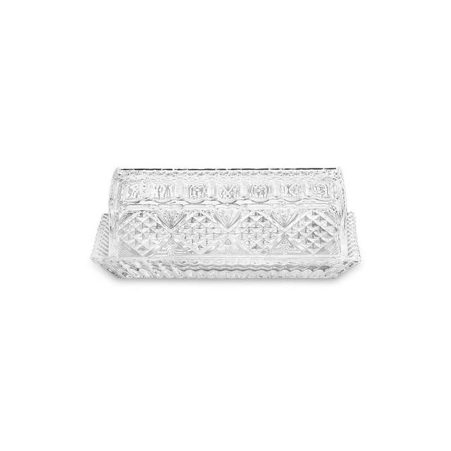 Bezrat Large Deep Danish Crystal Covered Butter Dish Butter keeper