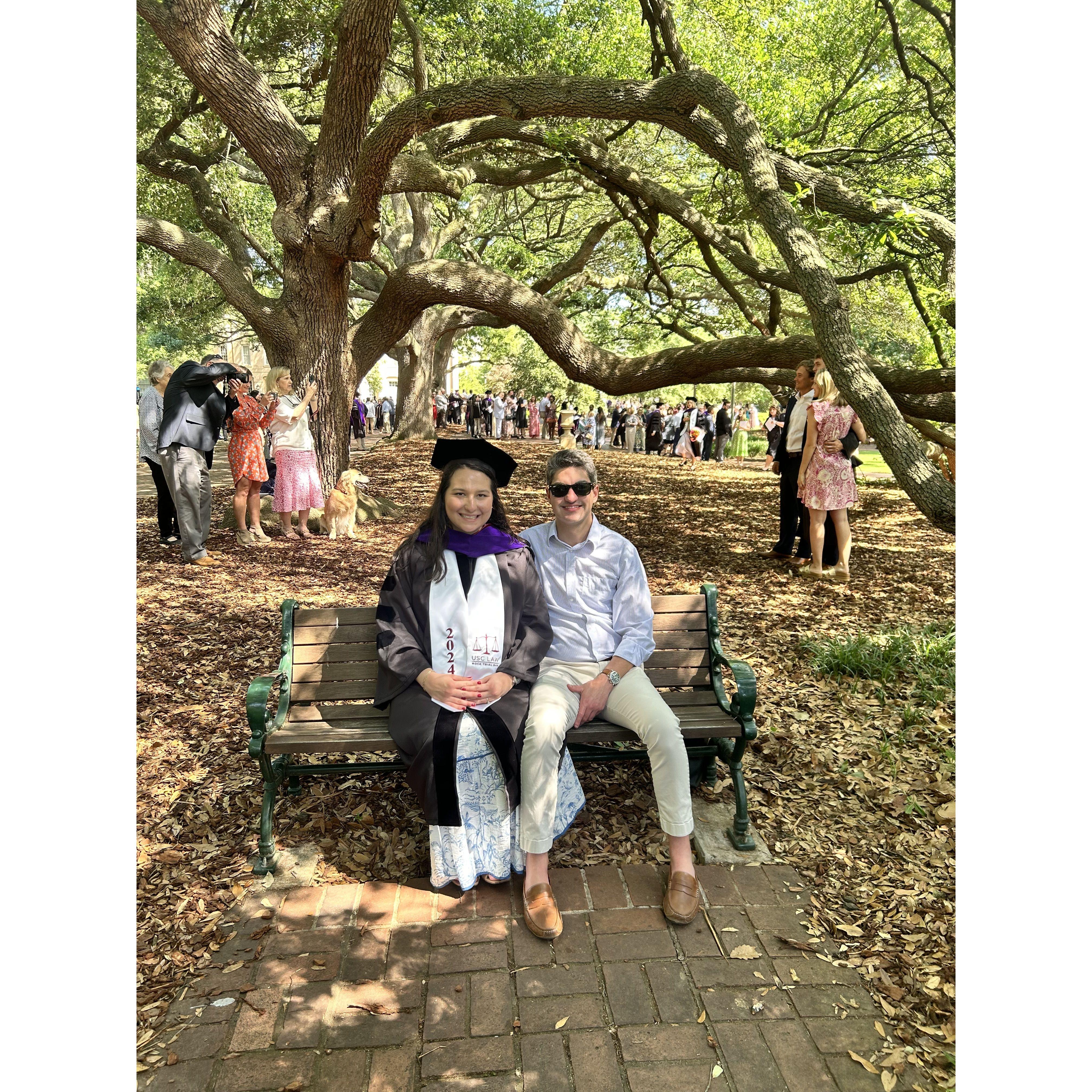 At Cameron's graduation from UofSC School of Law in May 2024. Columbia, SC