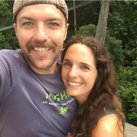 Jungle treetop canopy walk in Borneo, Malaysia (also featuring Rorie's moustache)