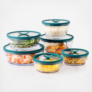 12-Piece Clear Glass Cookware & Storage Set