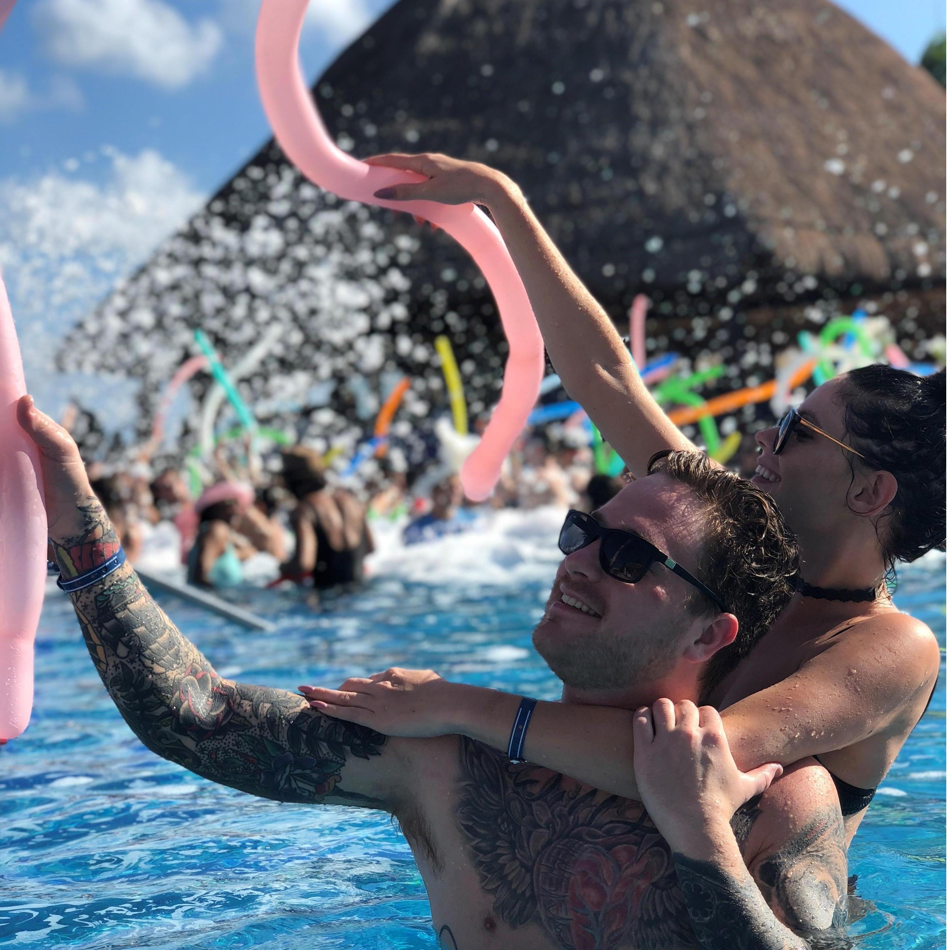 Foam party in Mexico