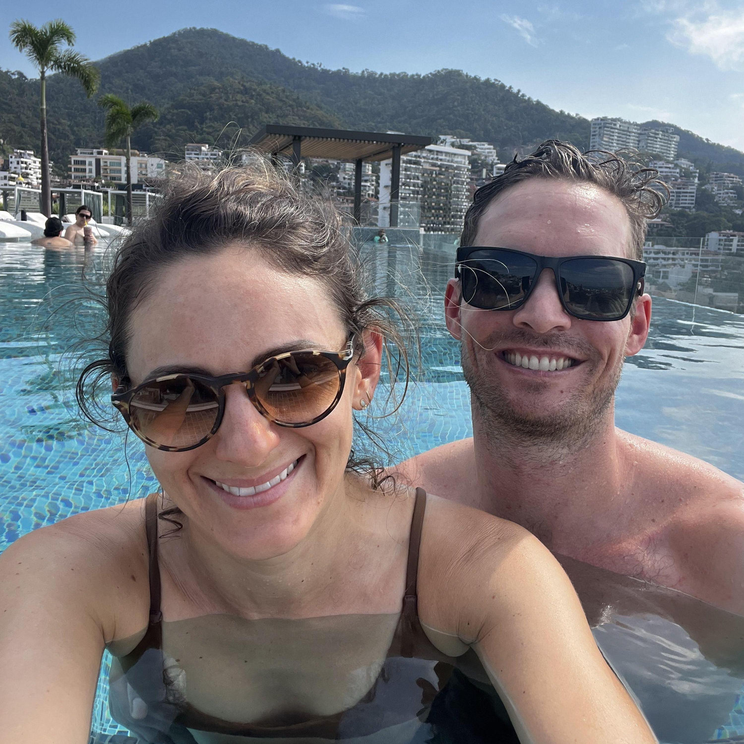 The day after getting engaged, in Puerto Vallarta