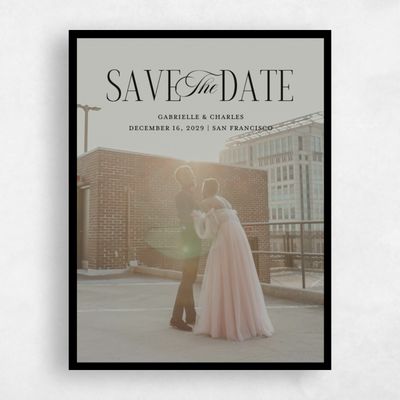 Black Typography Wedding Save the Date - Ford Photo