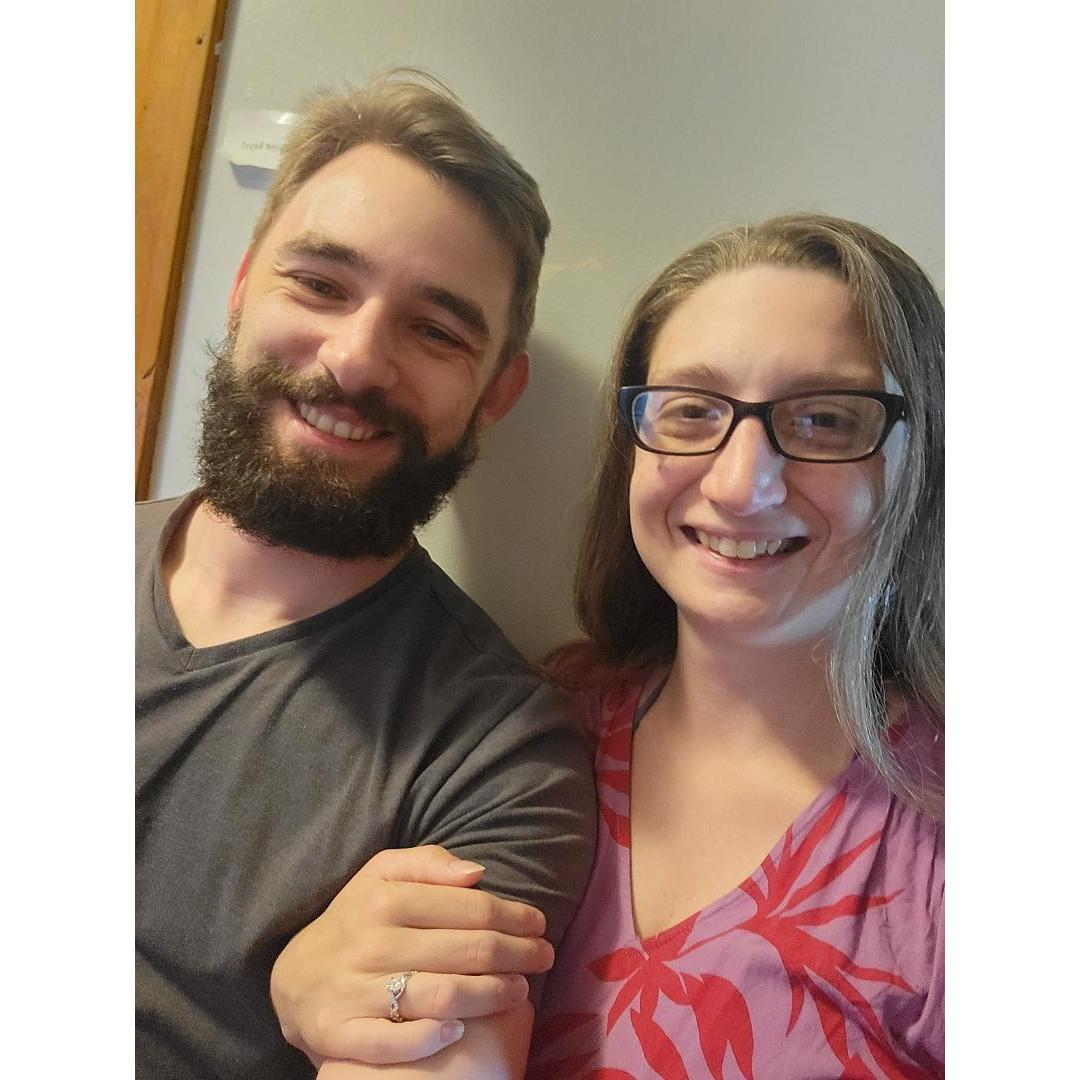 First day with the engagement ring fitted.