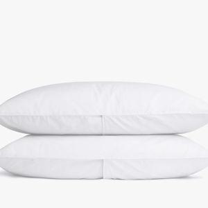 KING Percale Pillowcase Set | WHITE | Back Envelope | Parachute