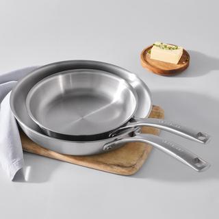 Essential Stainless Steel 2-Piece Fry Pan Set