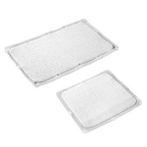 Bath Carpet Ultra Bath Mat with Anti-Slip Backing in Clear