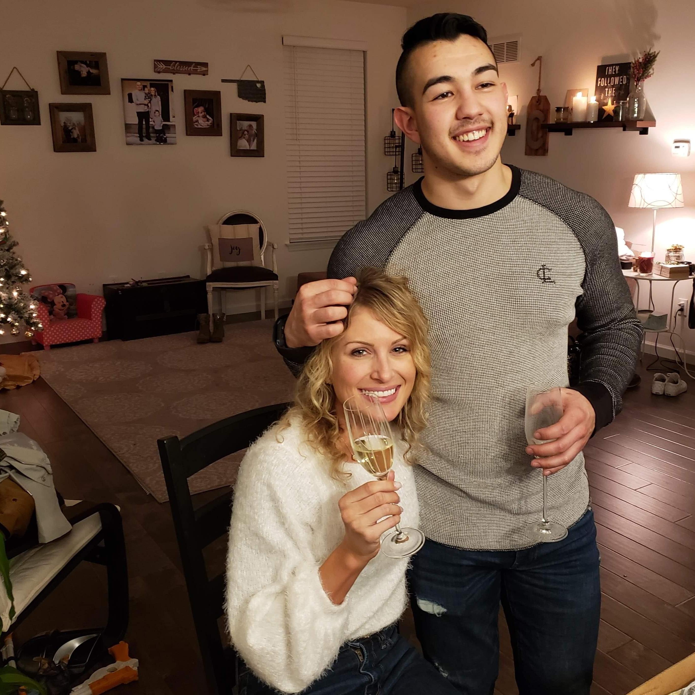 The night Mason proposed at the Cluley house!