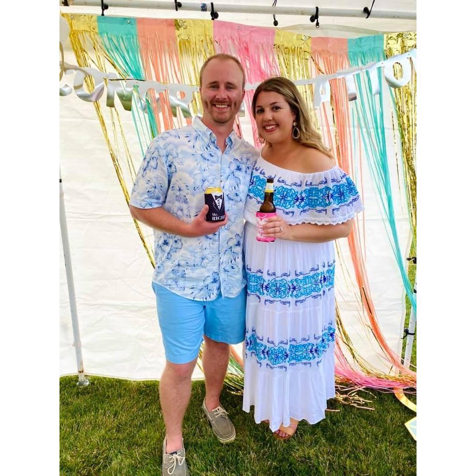 Celebrating at our engagement party!