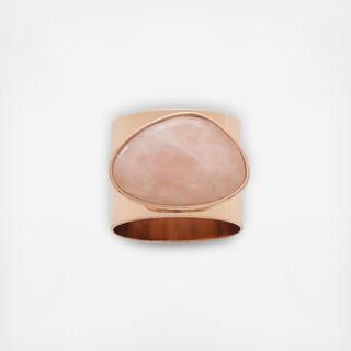 Gilt Edge Shell Napkin Ring, Set of 2
