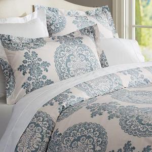 Lucianna Medallion Duvet Cover, Full/Queen, Blue