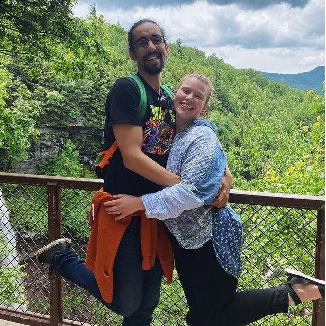 Cheesy photo ops at Kaaterskill Falls, NY