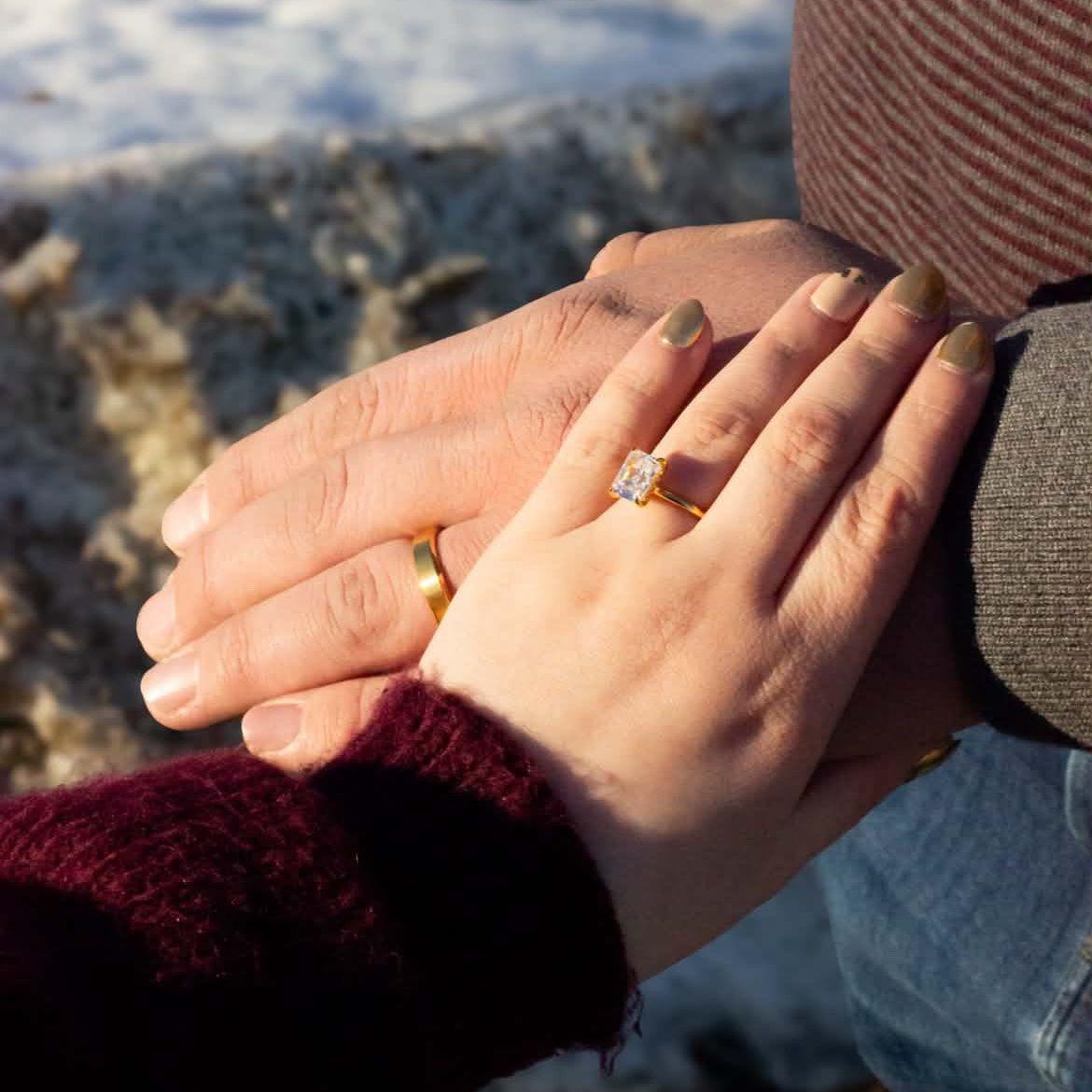 Our engagement rings!