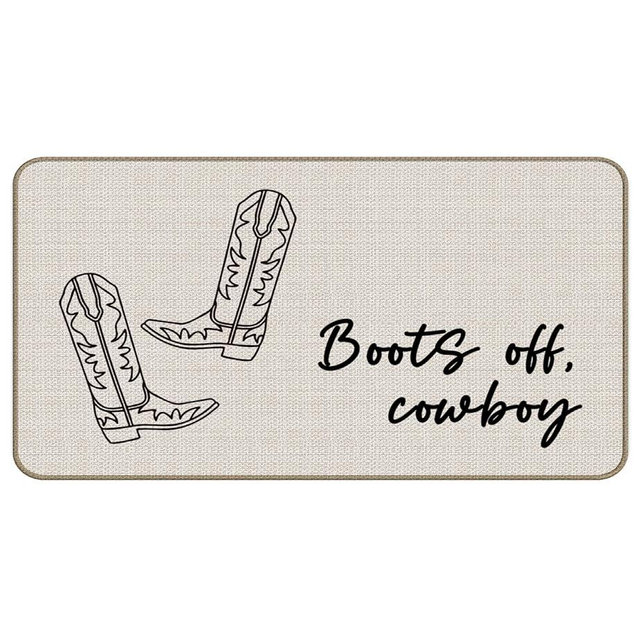 TopXmai Western Boots Off Cowboy Door Mat 17 x 30,Western Welcome Door Mat Outside Entrance Indoor Outdoor,Western Howdy Door mat,Western Decor for Home,Western Home Decor,ZH01-DD-085