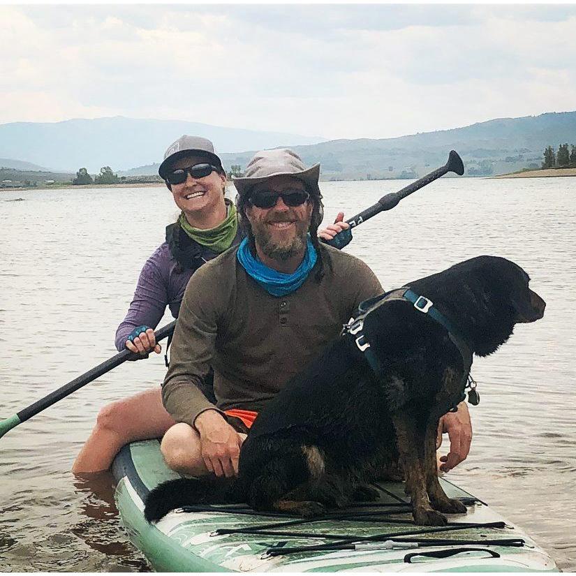 Family paddle from a campsite in Heeney, CO