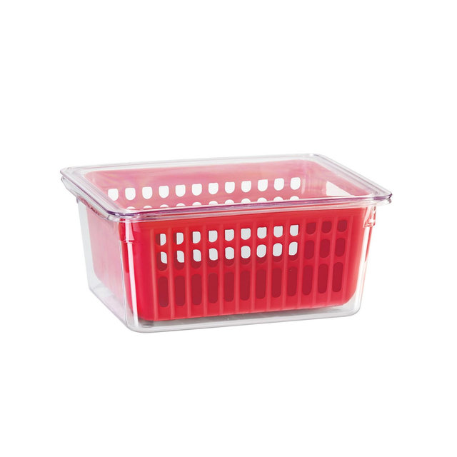 OGGI 8.75" x 6.75" x 3.75" Berry Container for Fridge