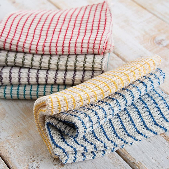 Rada Cutlery Textured Dishcloths Cotton Polyester Blend Kitchen Dish Towels, 2 Pack, Multicolored