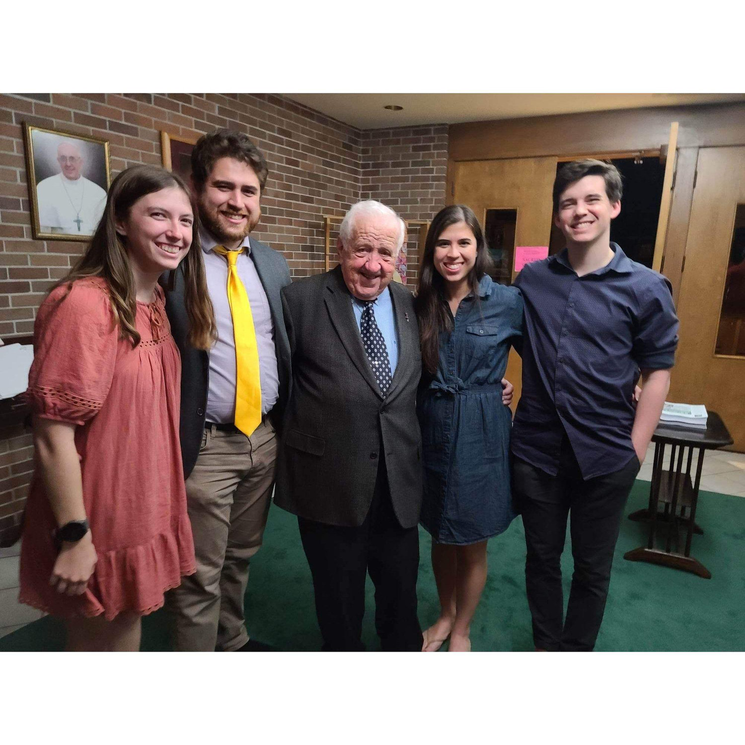 Mass for Grandpa Voor's 90th birthday celebration weekend