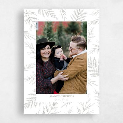 White Holiday Card - Pineland