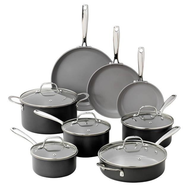 Granitestone 13 Pc Ceramic Pots and Pans Set Non Stick Cookware Set, Kitchen Cookware Sets, Pot and Pan Set, Hard Anodized Ceramic Cookware Set, Nonstick Cookware Set, Dishwasher Safe
