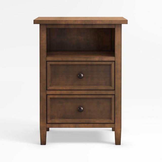 Crate & Barrel Harbor Nero Noce Nightstand (2)