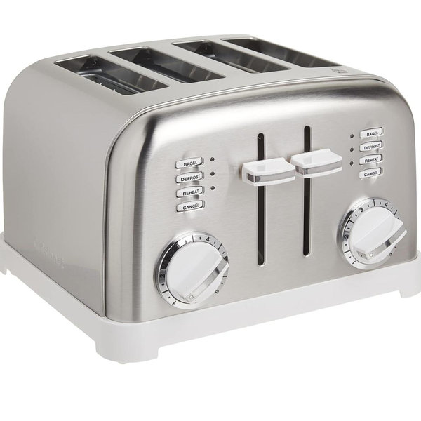 Cuisinart CPT-180WP1 4-Slice Metal Classic Toaster, White/Stainless Steel