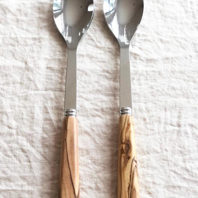 Lucques Olive Wood Salad Set