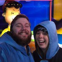Sam's first time at the ICE museum at the Gaylord Texan. It was COLD!