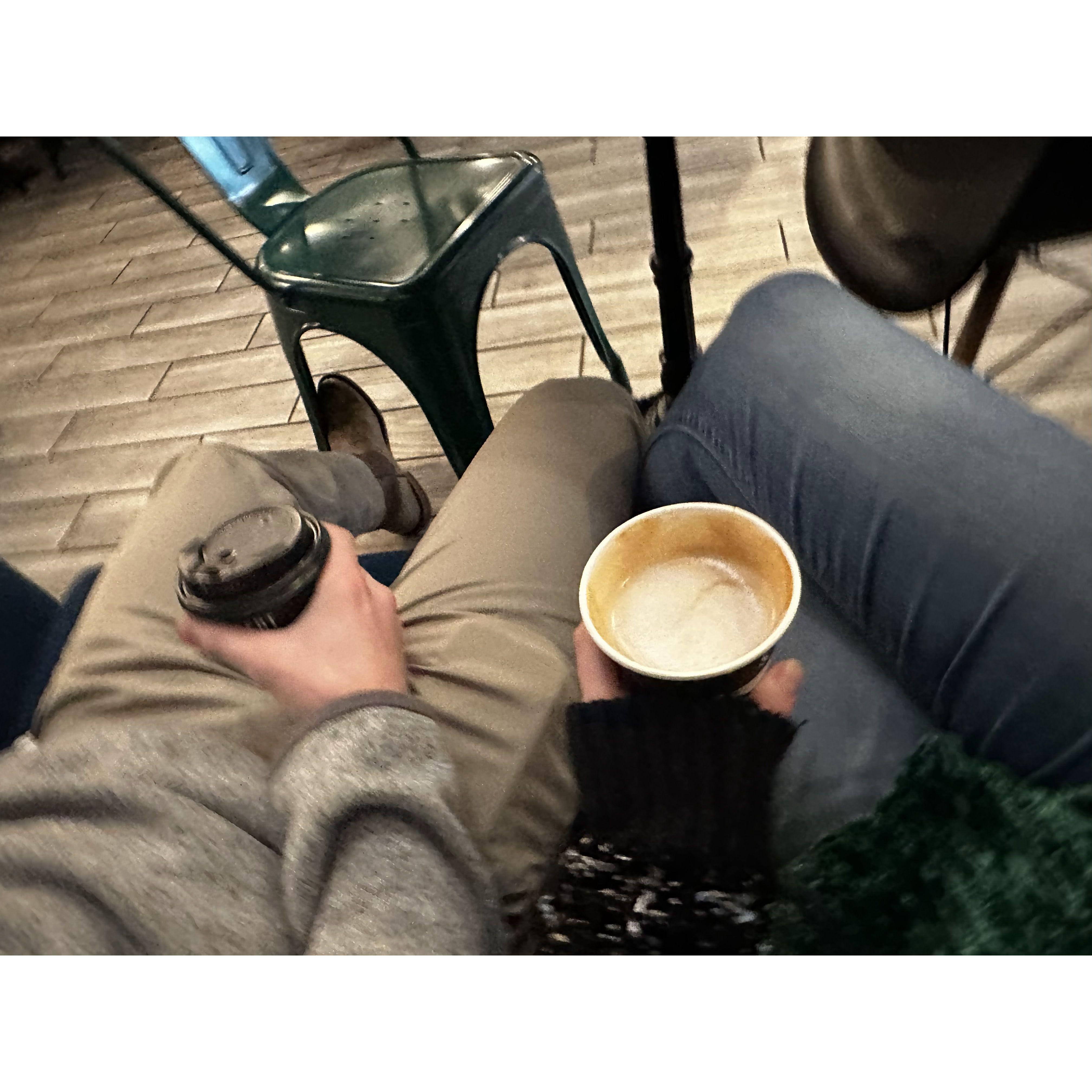 Trying fun lattes