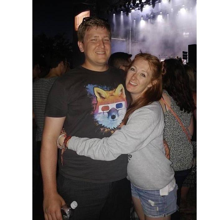 At a festival seeing our favorite group, LCD Soundsystem